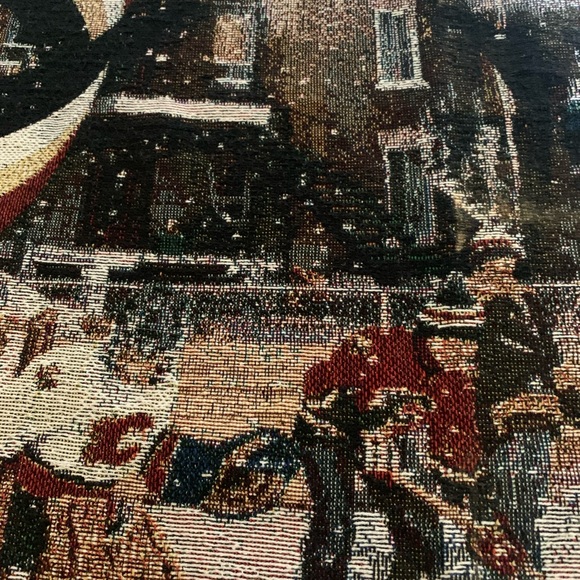 NHL CALGARY FLAMES WOVEN TAPESTRY THROW BLANKET - Picture 3 of 3